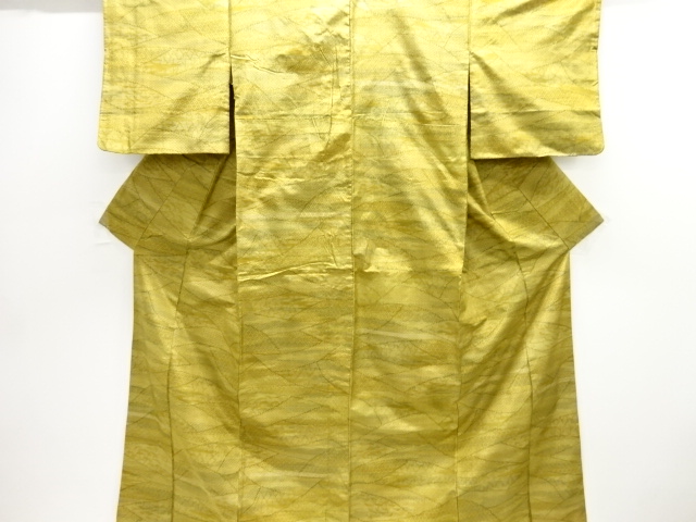 アンティーク　抽象模様織り出し十日町紬着物